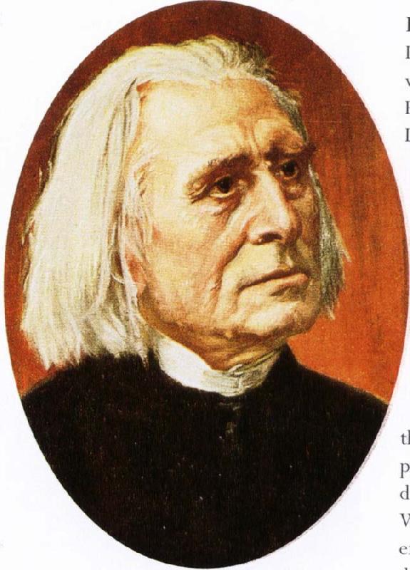felix mendelssohn a portrait of franz liszt in old age oil painting image